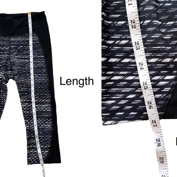 Under Armour Black and White Printed Workout Capri Leggings Size Small - Picture 14 of 17